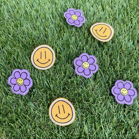 4-Pack Smiley Face & Flower Patches