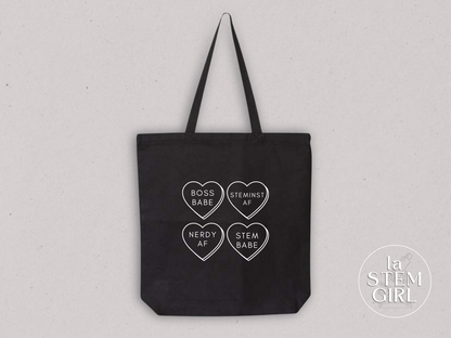 STEM Heart Messages Tote Bag