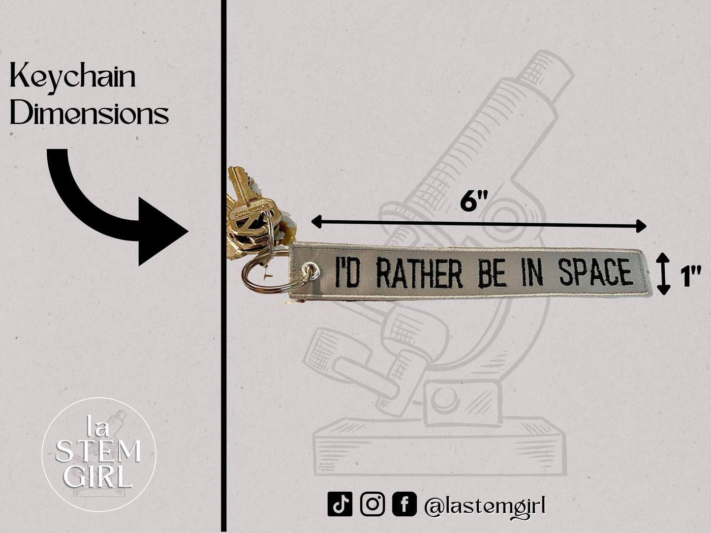 I'd Rather Be in Space Keytag