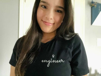 Female Engineer Embroidered T-Shirt