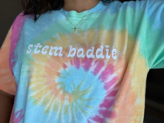 STEM BADDIE Pastel Tie Dye T-Shirt